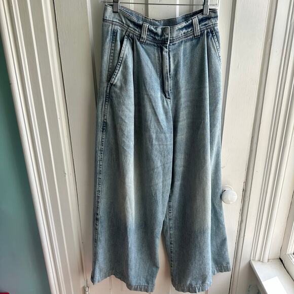 Brunello Cucinelli The Pleated Extra Wide Leg Jean - Picture 3 of 12